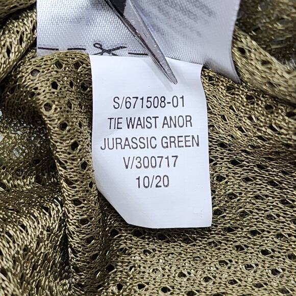 Old Navy Womens M Jurassic Green Water-Resistant Hooded Tie-Waist Trench Anorak - Picture 10 of 13